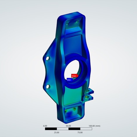 Baseline upright: original ANSYS stress result