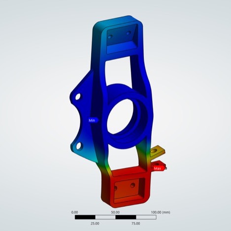Rejected third iteration finite-element deformation result